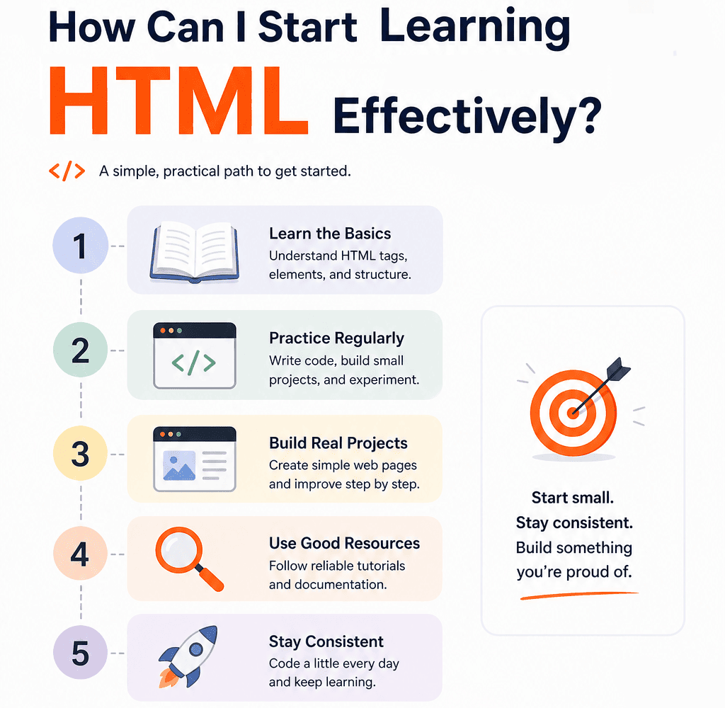 how to start learning html