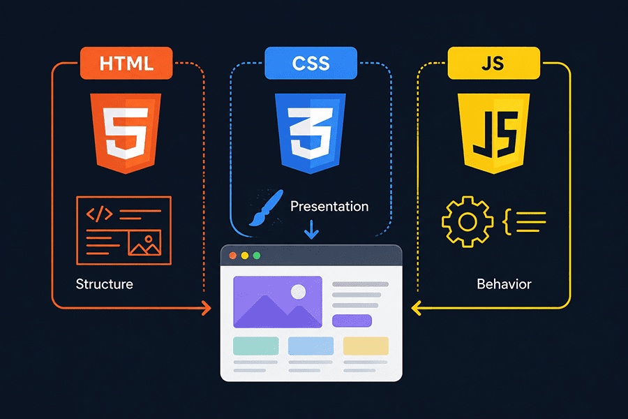 learn HTML CSS JavaScript